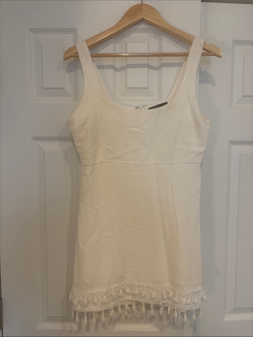 Lulus Women's Linen Tassel Summer Dress